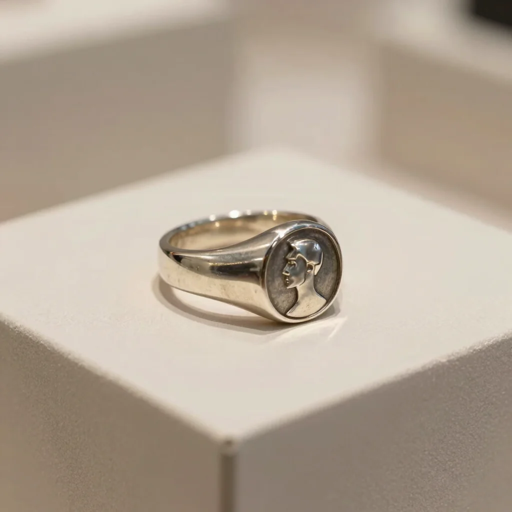 Oxidized Sterling Silver Signet Ring