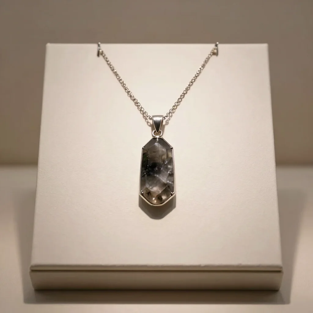 Smoky Quartz and Silver Pendant