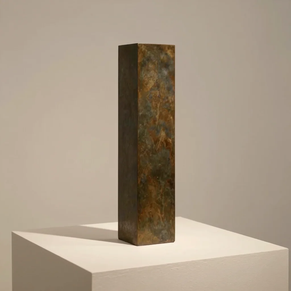 Solid Bronze Monolith Object